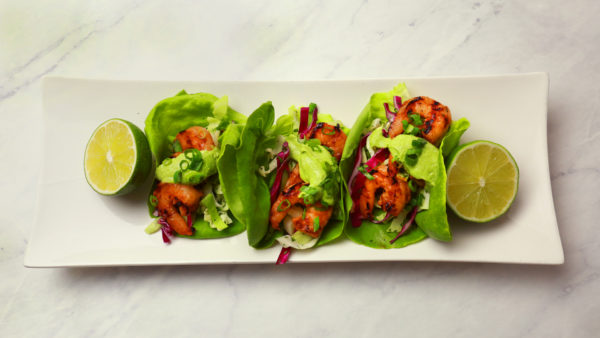 Spicy Shrimp Lettuce Wraps