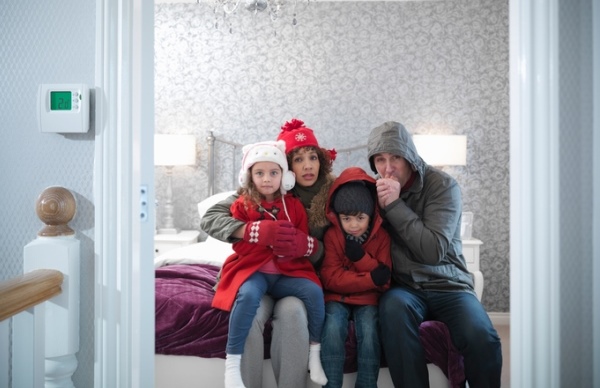 Family of 4 in cold house