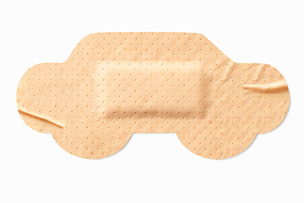car-shaped adhesive bandage