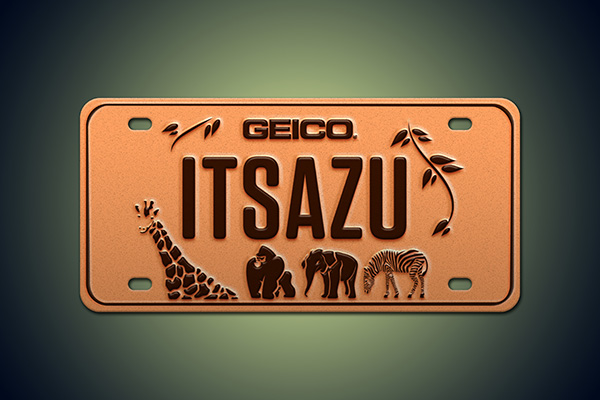 vanity license plate ITSAZU