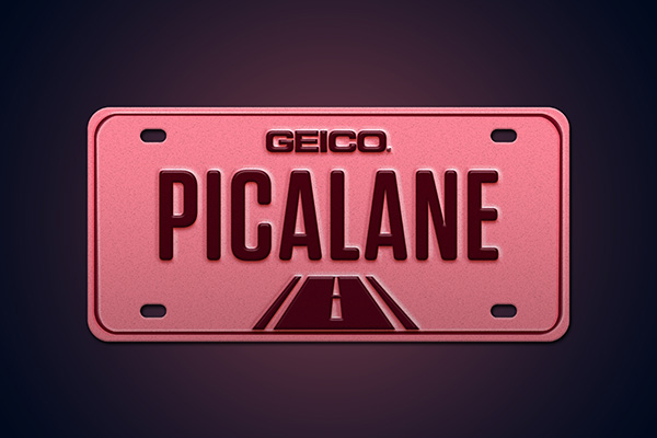 vanity license plate PICALANE