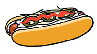 Seattle-style hot dog