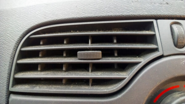 Car Air Vent Close Up. Cooling and Heating Car Vents