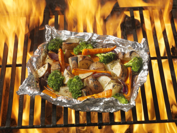 Cooked Vegetables on the BBQ Grill -Photographed on Hasselblad H3D-39mb Camera