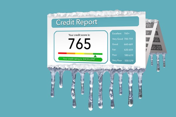 frozen credit report