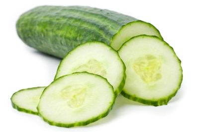 Cucumber on White