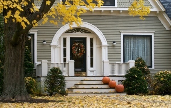 Decorated home entrance