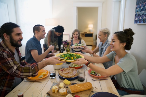 dinner party with friends