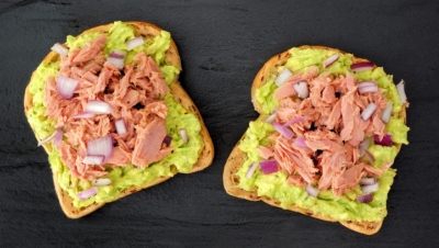 Open-faced Tuna and Avocado Sandwich