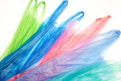 multi-colored plastic bags