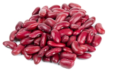 dried red beans isolated on white background