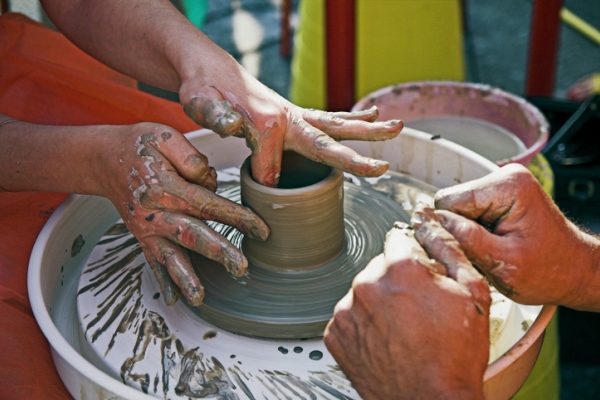 making pottery